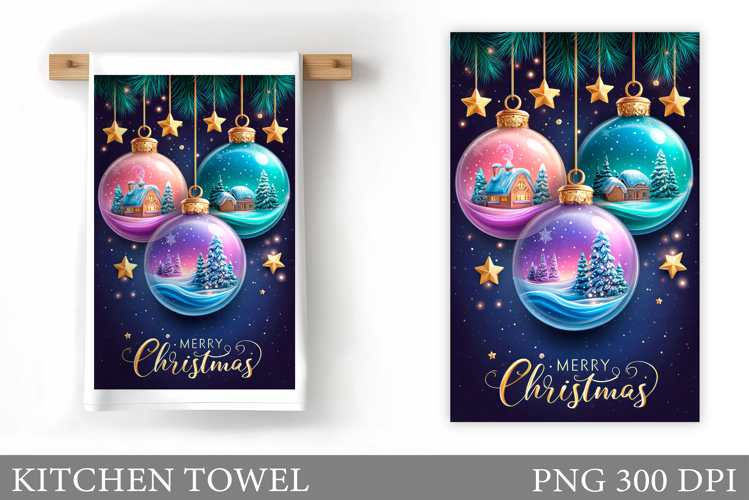 Christmas Kitchen Towel Design. Christmas Sublimation