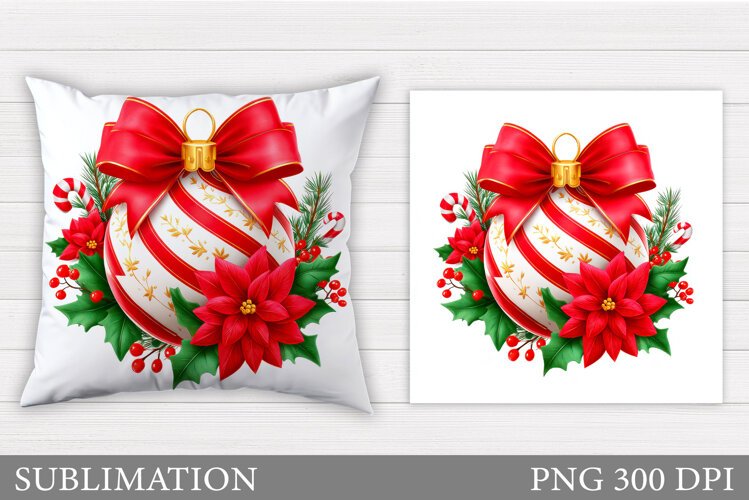 Christmas Pillow Design. Christmas Sublimation example image 1