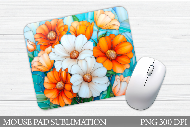 Flowers Mouse Pad Sublimation. Floral Mouse Pad Design