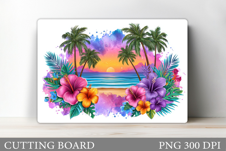 Sea Cutting Board Design. Beach Sublimation