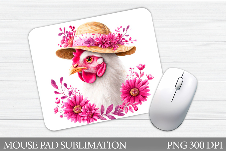 Chicken Mouse Pad Design. Chicken Sublimation