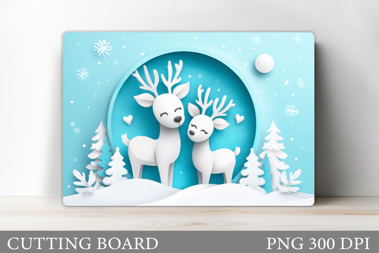 Christmas Deer Cutting Board. Christmas Cutting Board Design