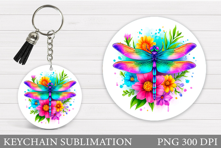 Dragonfly Keychain Design. Dragonfly Sublimation