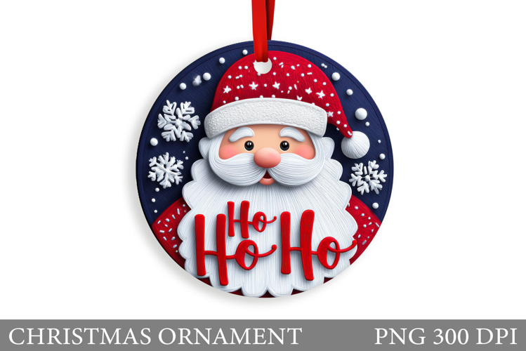 Santa Claus Christmas Ornament. Cute Santa Claus Sublimation