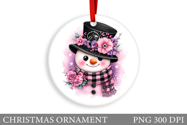 Cute Snowman Christmas Ornament. Snowman Ornament Design