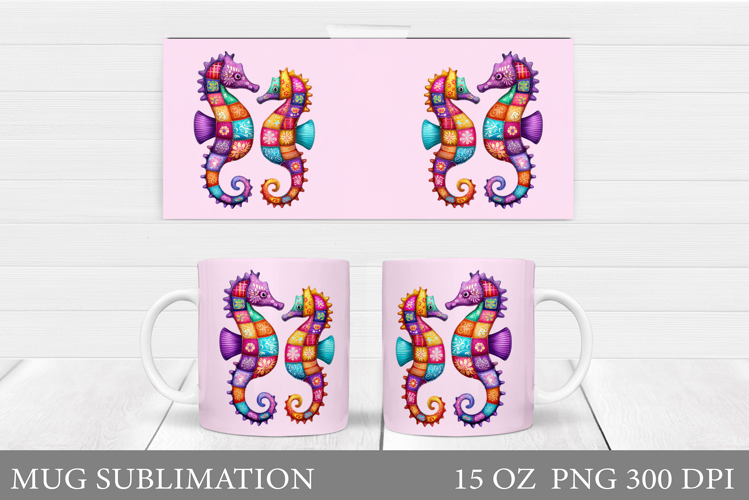 Seahorse Mug Sublimation. Seahorse Sublimation
