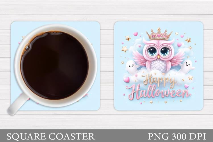Halloween Owl Coaster Design. Halloween Coaster Sublimation