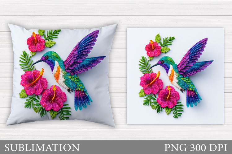 Hummingbird Pillow Sublimation. Hummingbird Sublimation