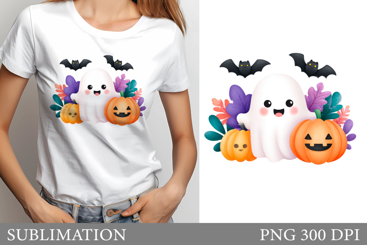 Cute Ghost Sublimation. Cute Ghost T-Shirt Design
