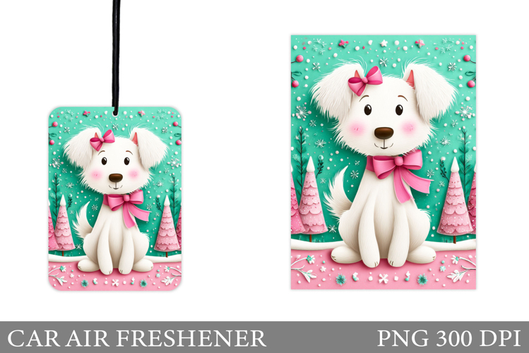 Cute Dog Car Air Freshener. Christmas Car Air Freshener