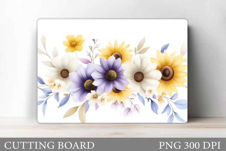 Flowers Cutting Board. Floral Cutting Board Sublimation