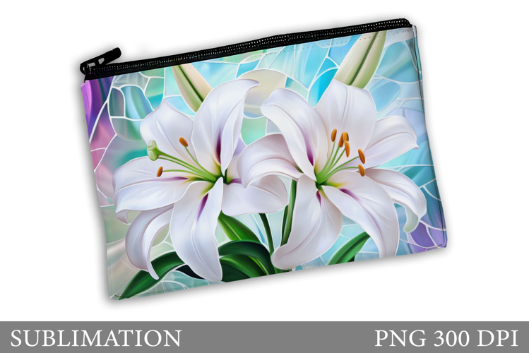 Flowers Makeup Bag Design. Flowers Cosmetics Bag Sublimation