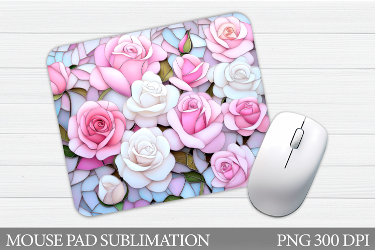Roses Mouse Pad Sublimation. Flowers Mouse Pad Design