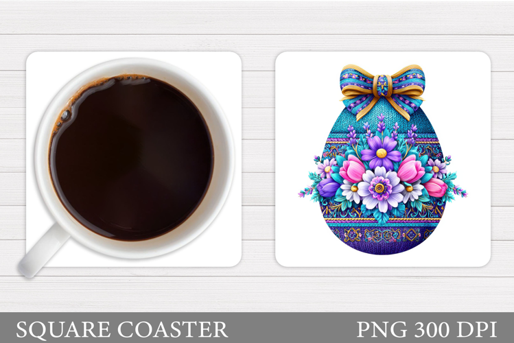 Easter Egg Coaster Sublimation. Easter Coaster Design