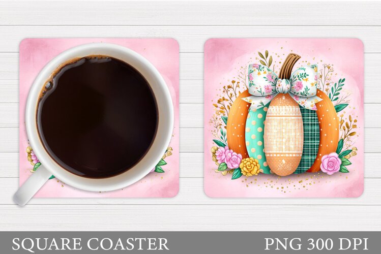 Pumpkin Coaster Design. Pumpkin Sublimation example image 1