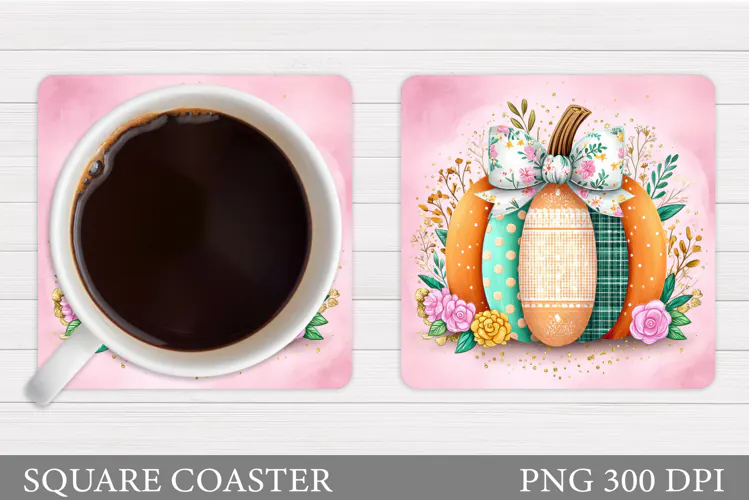Pumpkin Coaster Design. Pumpkin Sublimation