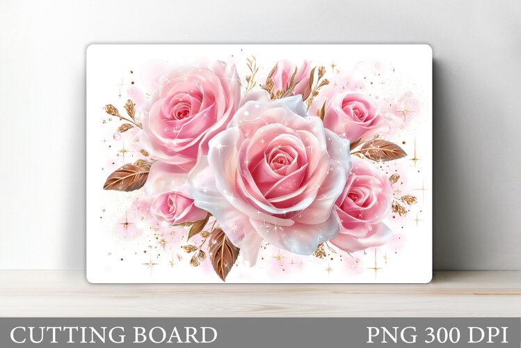 Roses Cutting Board. Flowers Cutting Board Sublimation example image 1
