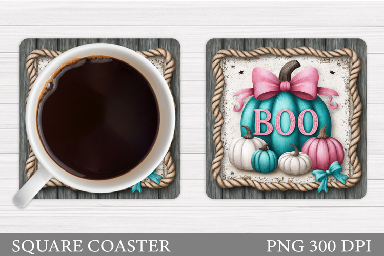 Boo Coaster Design. Halloween Sublimation
