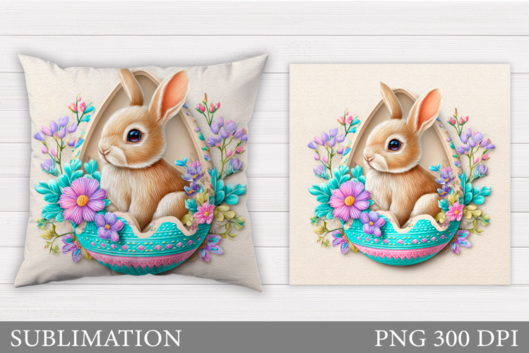 Easter Bunny Pillow Design. Easter Bunny Sublimation
