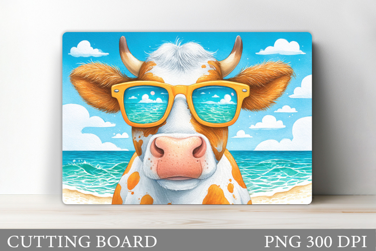 Cute Cow Cutting Board Design. Cow Sublimation