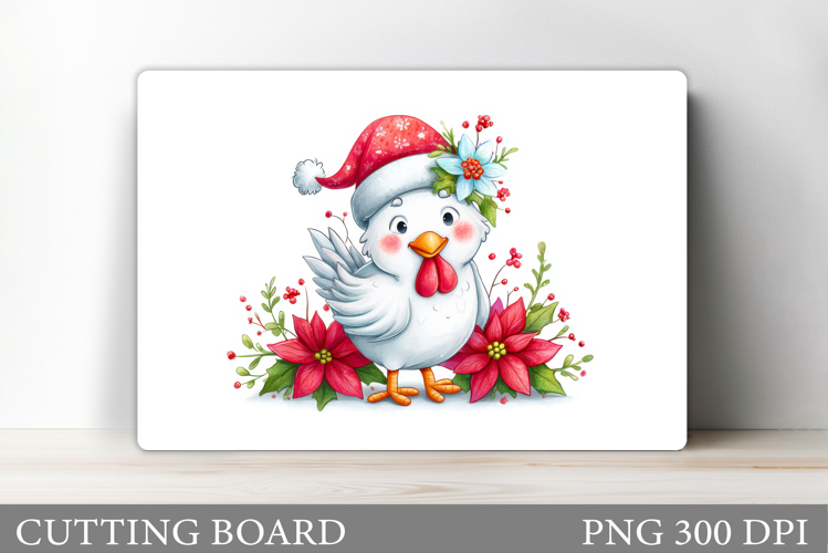 Chicken Cutting Board. Christmas Cutting Board Sublimation