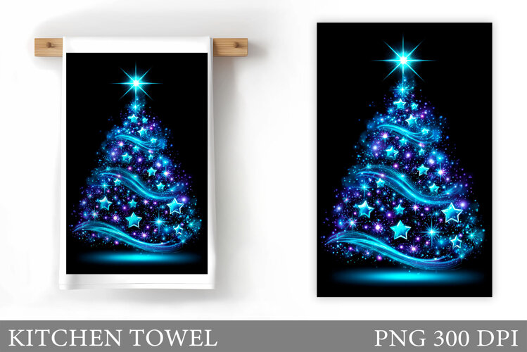 Christmas Tree Kitchen Towel. Christmas Kitchen Towel Design example image 1