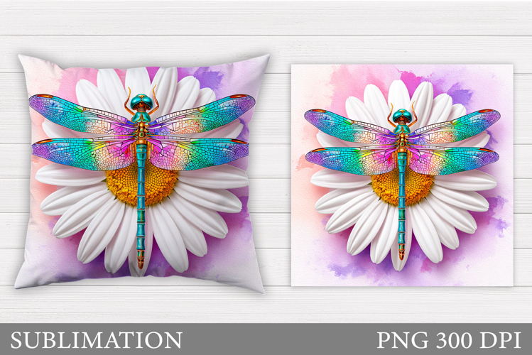 Dragonfly Pillow Design. Dragonfly Sublimation