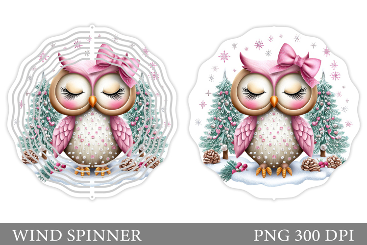 Christmas Owl Wind Spinner. Christmas Wind Spinner Design