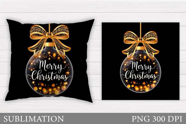 Merry Christmas Pillow Design. Christmas Pillow Sublimation