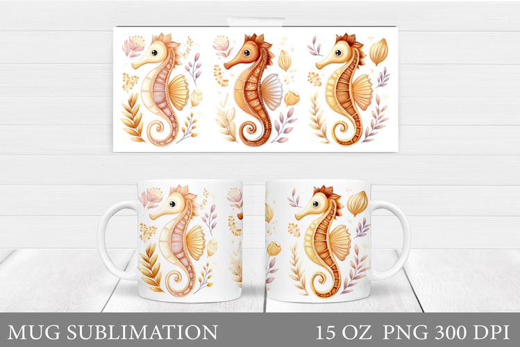 Seahorse Mug Sublimation. Seahorse Sublimation