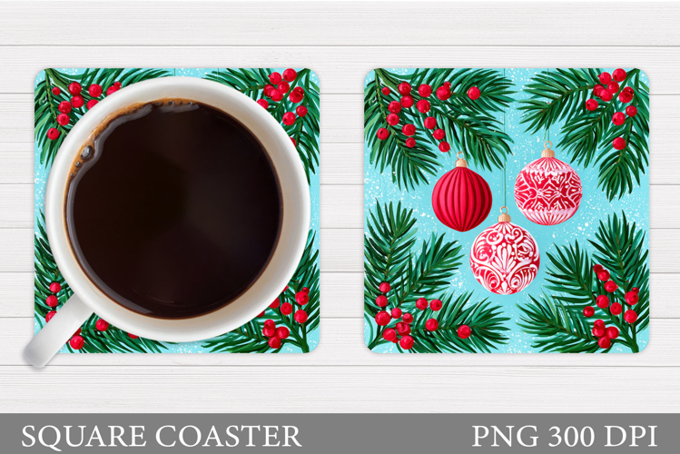 Christmas Coaster Sublimation. Christmas Ornament Coaster