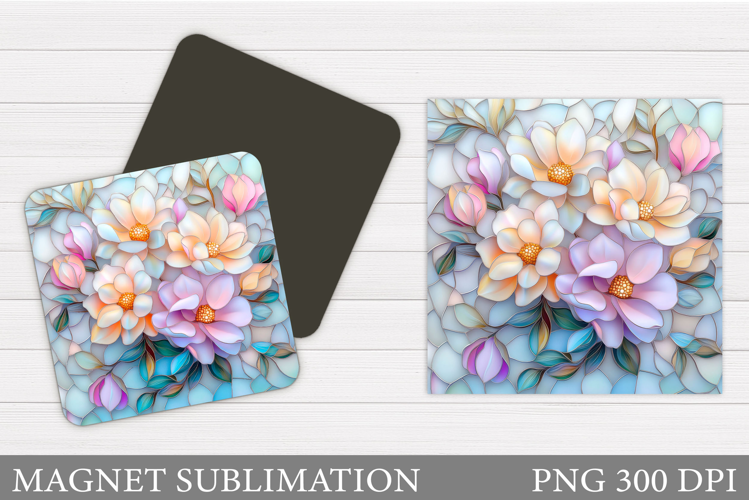 Roses Magnet Design. Flowers Magnet Sublimation