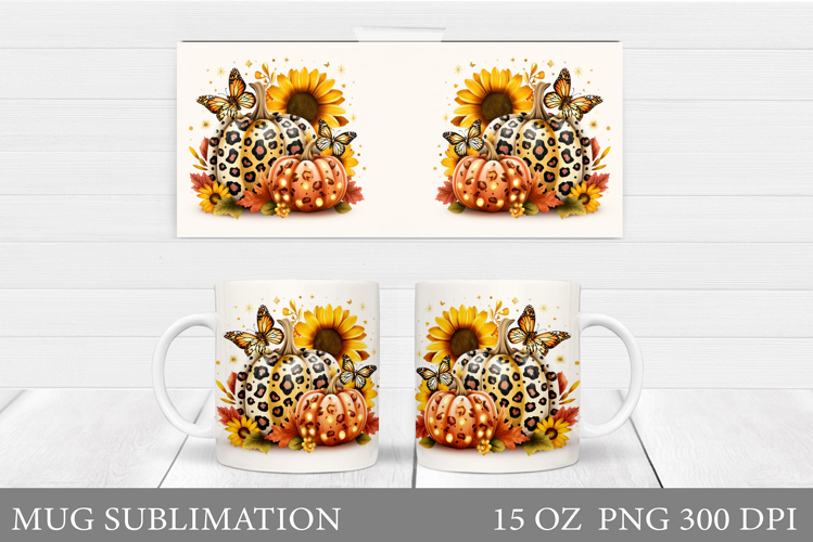 Pumpkin Mug Design. Pumpkin Mug Sublimation