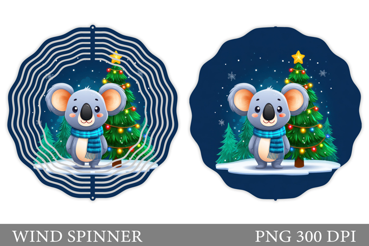 Christmas Koala Wind Spinner. Christmas Wind Spinner Design