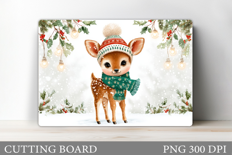 Christmas Deer Cutting Board. Christmas Cutting Board Design