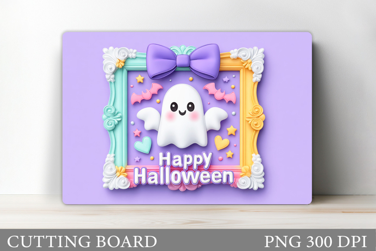 Ghost Cutting Board Sublimation. Halloween Cutting Board