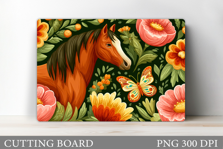 Horse Cutting Board Design. Horse Sublimation