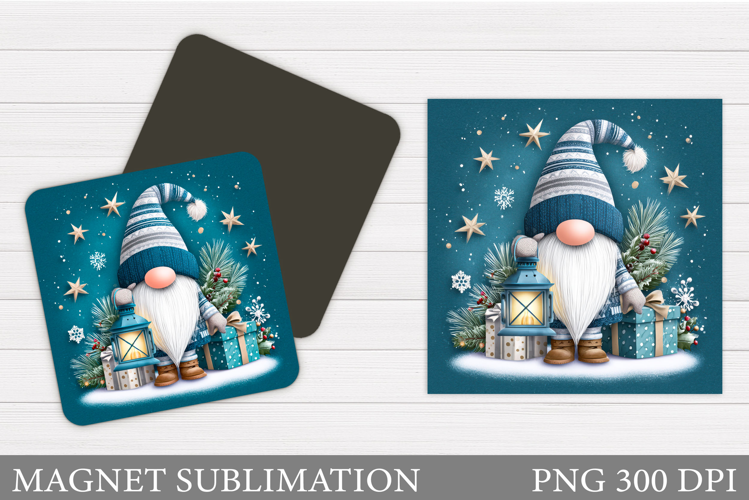 Christmas Gnome Magnet. Christmas Magnet Sublimation