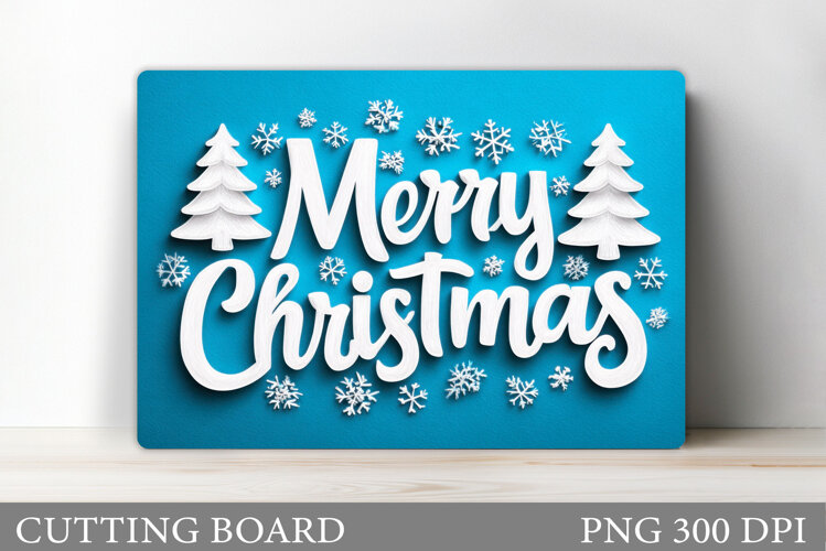 Christmas Tree Cutting Board Design. Kitchen Cutting Board example image 1