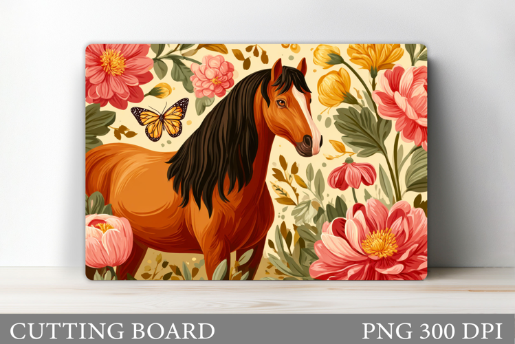 Horse Cutting Board Design. Horse Sublimation