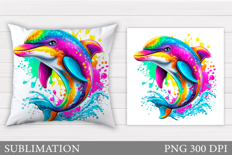 Dolphin Pillow Sublimation. Dolphin Sublimation