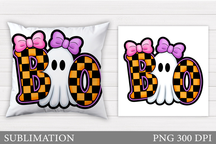 Boo Pillow Design. Halloween Pillow Sublimation