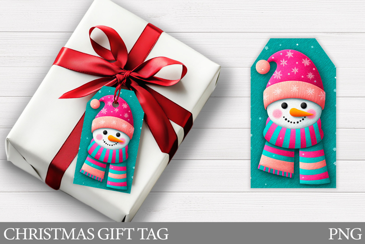 Christmas Snowman Gift Tag. Christmas Gift Tag Design