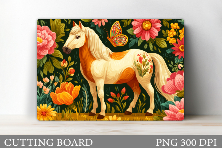 Horse Cutting Board Design. Horse Sublimation