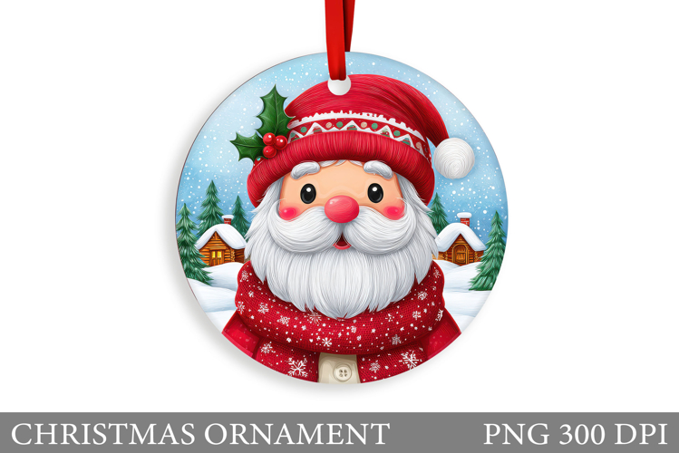 Santa Claus Christmas Ornament. Santa Claus Sublimation