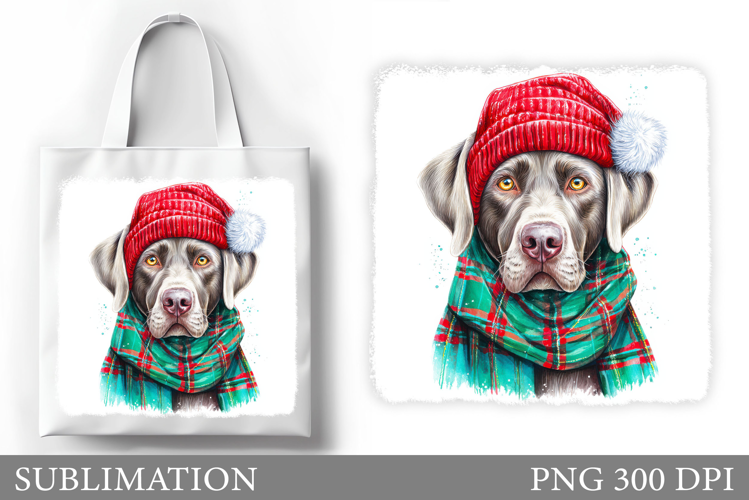 Christmas Dog Tote Bag. Christmas Dog Sublimation