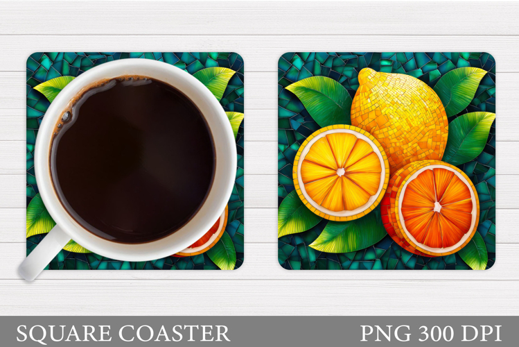 Lemons Coaster Design. Lemons Sublimation