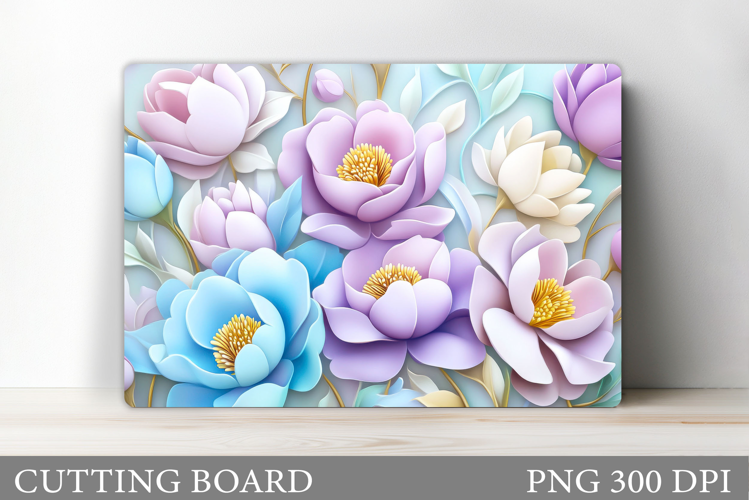 Floral Cutting Board Design. Flowers Cutting Board