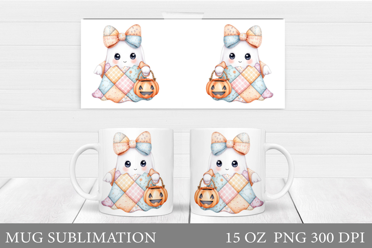 Ghost Mug Sublimation. Halloween Mug Design