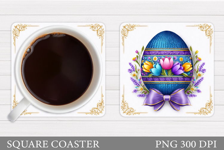 Easter Egg Coaster Sublimation. Easter Coaster Design